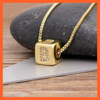 whatagift.com.au Necklaces B Gold Plated Luxury Initial A-Z Letters Necklace | Best Gift For Anyone