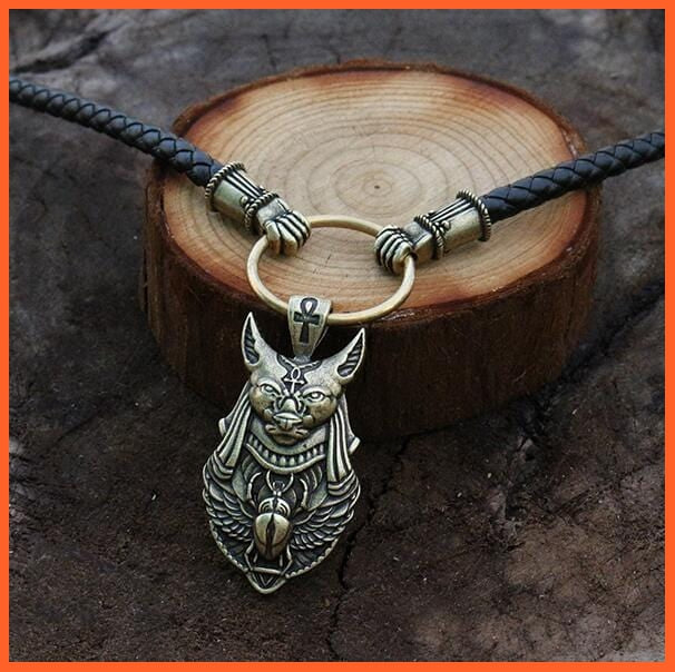 whatagift.com.au Necklaces bronze hand chain / 55cm Egyptian Vintage Scarab Beetle Pharaoh Pendant