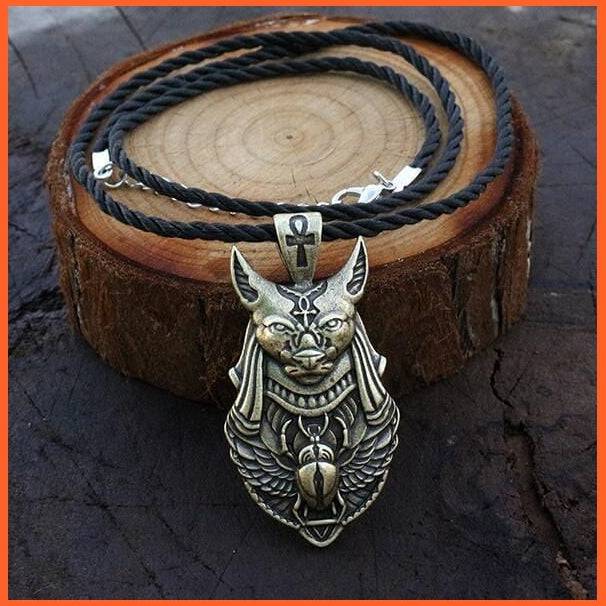 whatagift.com.au Necklaces bronze rope chain / 55cm Egyptian Vintage Scarab Beetle Pharaoh Pendant