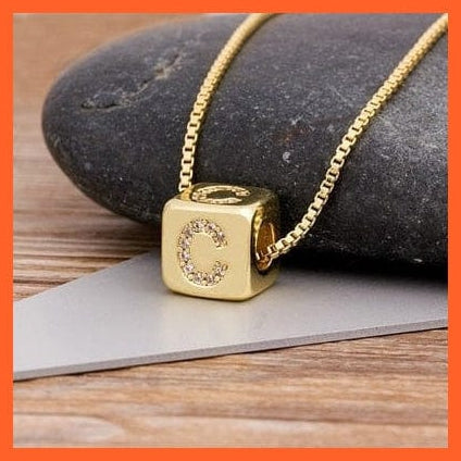 whatagift.com.au Necklaces C Gold Plated Luxury Initial A-Z Letters Necklace | Best Gift For Anyone