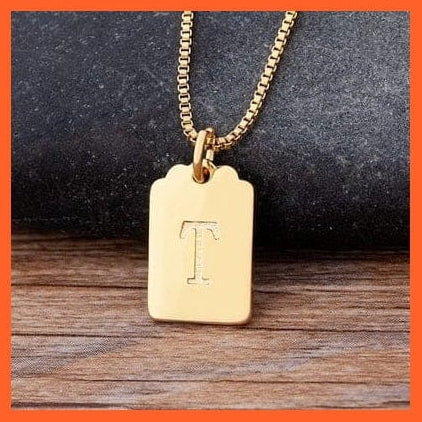 whatagift.com.au Necklaces Copy of Gold Pendant Initial 26 Letters Pendent Necklace | Best Gift For Women