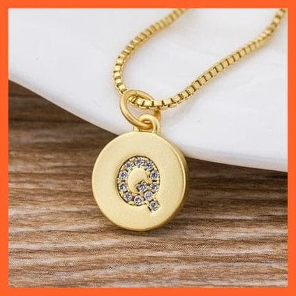 whatagift.com.au Necklaces Copy of Gold Plated Initial 26 Letters Pendent Necklace | Best Gift For Women