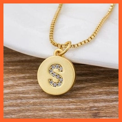 whatagift.com.au Necklaces Copy of Gold Plated Initial 26 Letters Pendent Necklace | Best Gift For Women