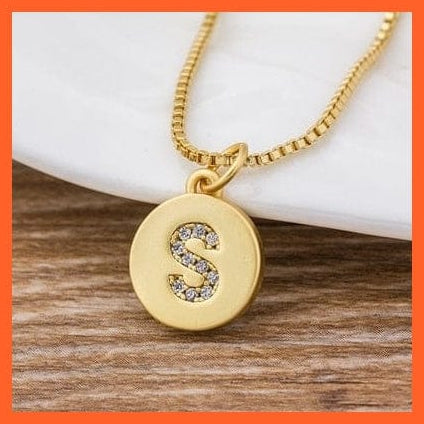 whatagift.com.au Necklaces Copy of Gold Plated Luxury A-Z Initial Letters Pendant Chain Necklaces