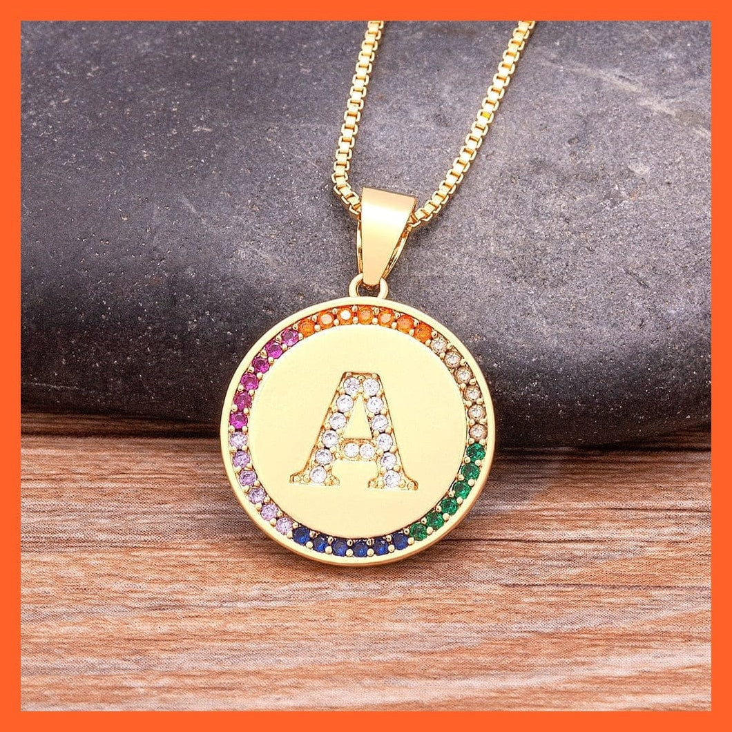 whatagift.com.au Necklaces Copy of Gold Plated Luxury A-Z Initial Letters Pendant Chain Necklaces