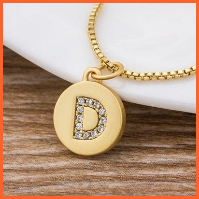 Gold Plated Initial 26 Letters Pendent Necklace | Best Gift For Women | whatagift.com.au.
