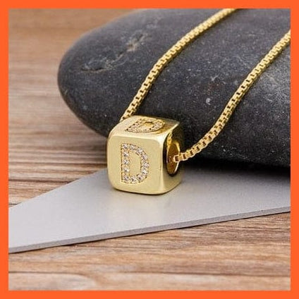 whatagift.com.au Necklaces D Gold Plated Luxury Initial A-Z Letters Necklace | Best Gift For Anyone