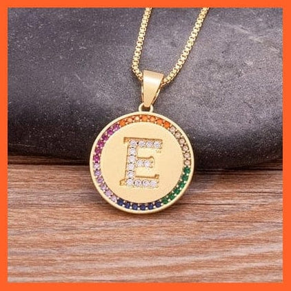 whatagift.com.au Necklaces E Copy of Gold Plated Luxury A-Z Initial Letters Pendant Chain Necklaces