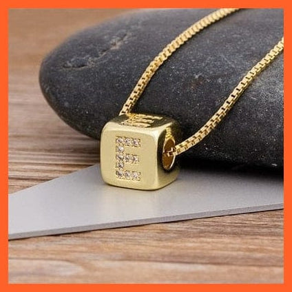 whatagift.com.au Necklaces E Gold Plated Luxury Initial A-Z Letters Necklace | Best Gift For Anyone