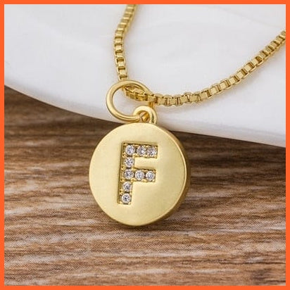 Gold Plated Initial 26 Letters Pendent Necklace | Best Gift For Women | whatagift.com.au.