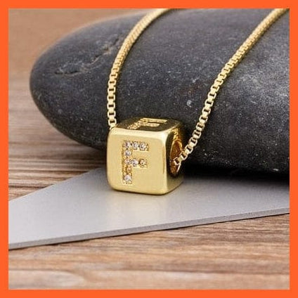 whatagift.com.au Necklaces F Gold Plated Luxury Initial A-Z Letters Necklace | Best Gift For Anyone