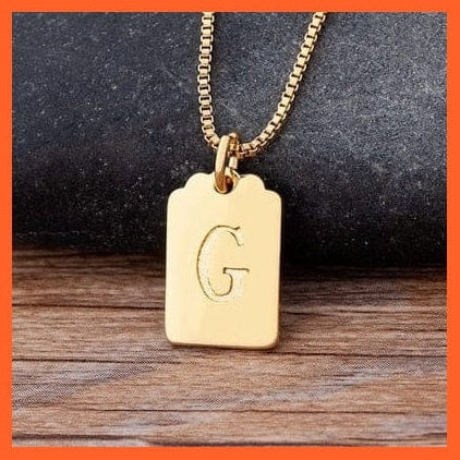 whatagift.com.au Necklaces G Gold Pendant Initial 26 Letters Pendent Necklace | Best Gift For Women