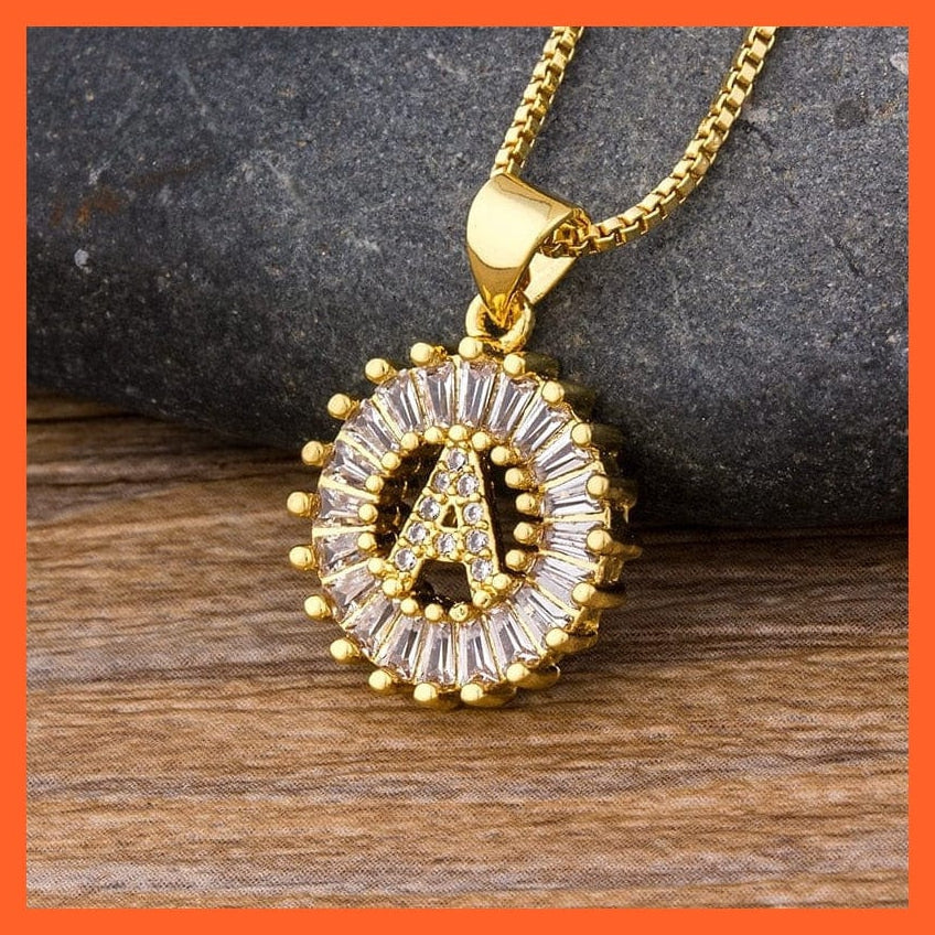 whatagift.com.au Necklaces Gold Color Initial 26 Letters Pendent Necklace | Best Gift For Women