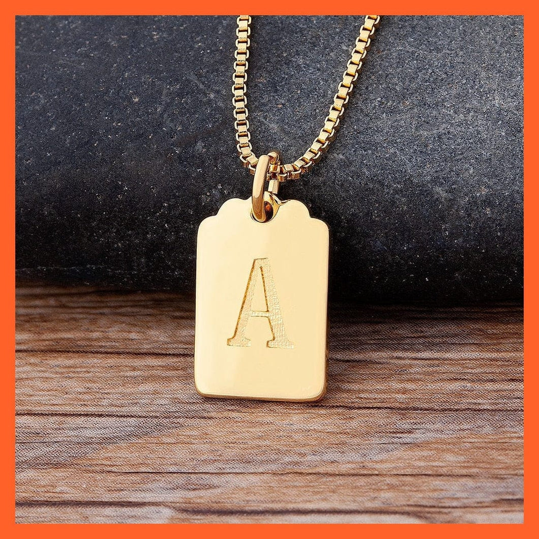 whatagift.com.au Necklaces Gold Pendant Initial 26 Letters Pendent Necklace | Best Gift For Women