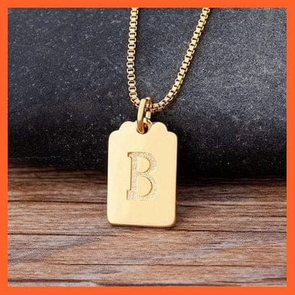whatagift.com.au Necklaces Gold Pendant Initial 26 Letters Pendent Necklace | Best Gift For Women