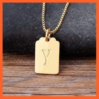 whatagift.com.au Necklaces Gold Pendant Initial 26 Letters Pendent Necklace | Best Gift For Women
