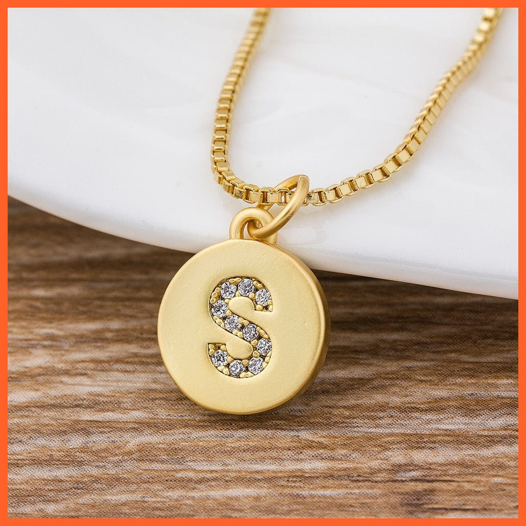 Gold Plated Initial 26 Letters Pendent Necklace | Best Gift For Women | whatagift.com.au.