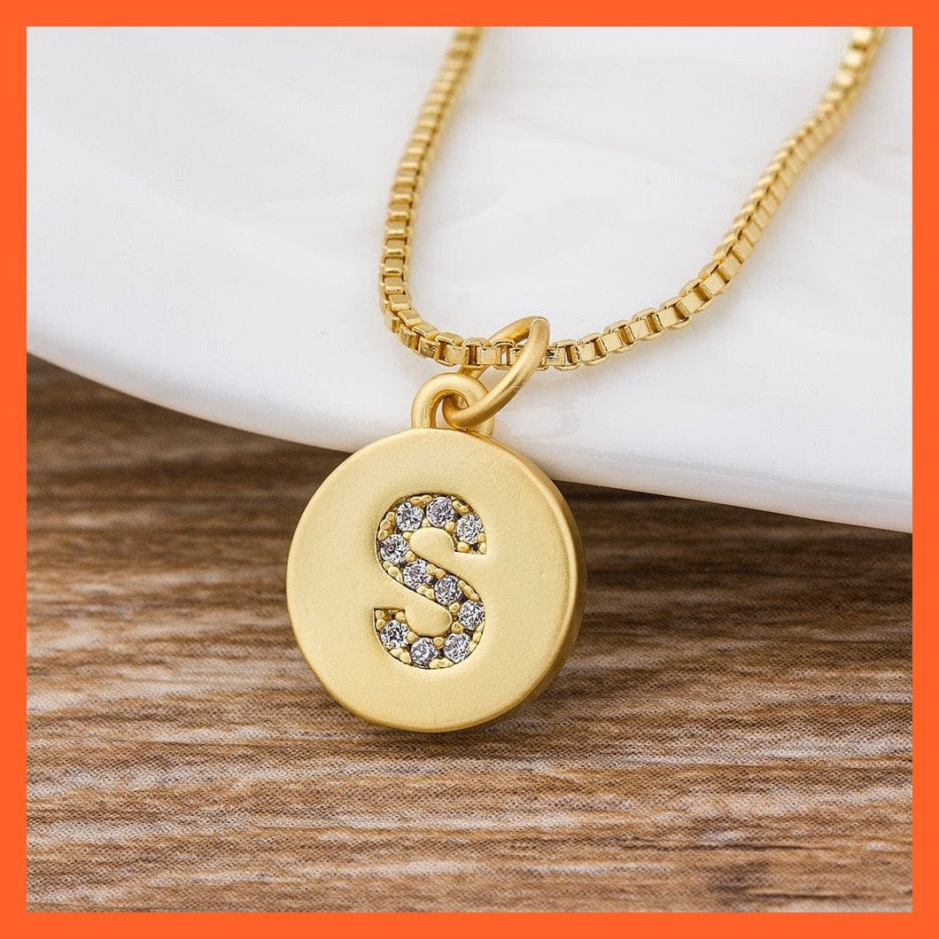 whatagift.com.au Necklaces Gold Plated Initial 26 Letters Pendent Necklace | Best Gift For Women
