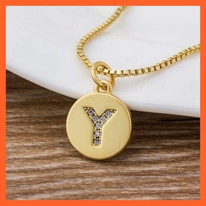 whatagift.com.au Necklaces Gold Plated Initial 26 Letters Pendent Necklace | Best Gift For Women
