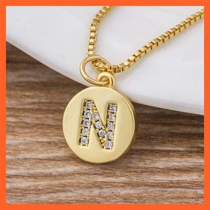 whatagift.com.au Necklaces Gold Plated Initial 26 Letters Pendent Necklace | Best Gift For Women