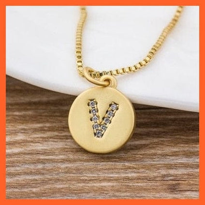 whatagift.com.au Necklaces Gold Plated Initial 26 Letters Pendent Necklace | Best Gift For Women