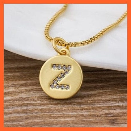 whatagift.com.au Necklaces Gold Plated Initial 26 Letters Pendent Necklace | Best Gift For Women