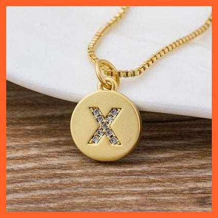 whatagift.com.au Necklaces Gold Plated Initial 26 Letters Pendent Necklace | Best Gift For Women