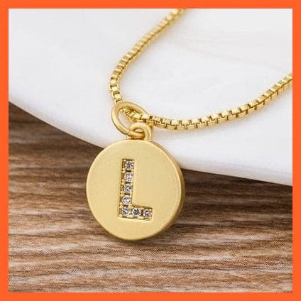 whatagift.com.au Necklaces Gold Plated Initial 26 Letters Pendent Necklace | Best Gift For Women