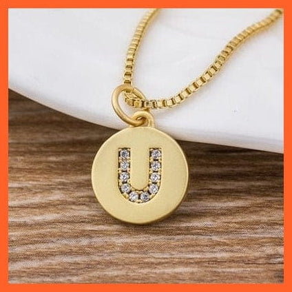 whatagift.com.au Necklaces Gold Plated Initial 26 Letters Pendent Necklace | Best Gift For Women