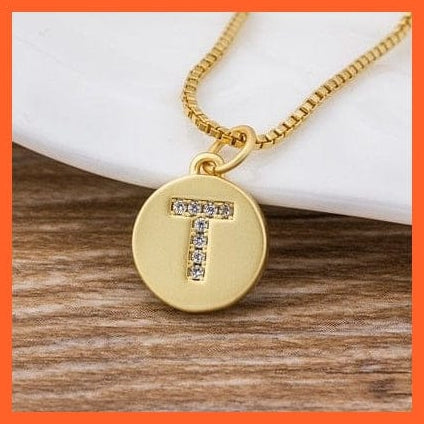 whatagift.com.au Necklaces Gold Plated Luxury A-Z Initial Letters Pendant Chain Necklaces