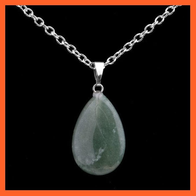 whatagift.com.au Necklaces Green Aventurine-C Silver Color Wire Wrap Natural Stone Crystal Raw Tree Of Life Necklace