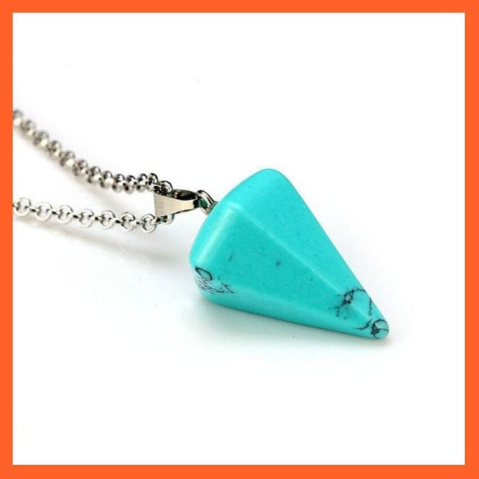 whatagift.com.au Necklaces Green pine Hexagonal Healing Tiger Eye Crystal Pendant Necklaces