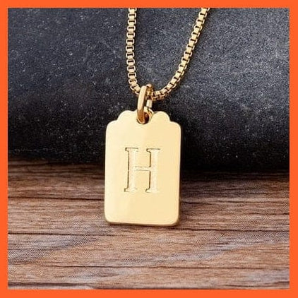 whatagift.com.au Necklaces H Gold Pendant Initial 26 Letters Pendent Necklace | Best Gift For Women