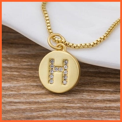 Gold Plated Initial 26 Letters Pendent Necklace | Best Gift For Women | whatagift.com.au.