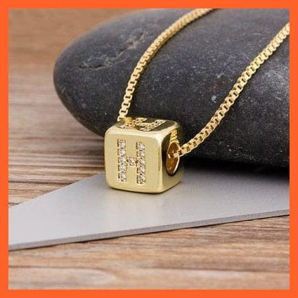 whatagift.com.au Necklaces H Gold Plated Luxury Initial A-Z Letters Necklace | Best Gift For Anyone