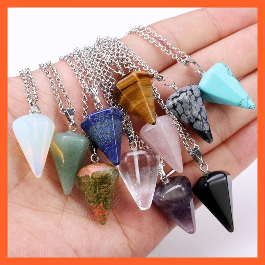 whatagift.com.au Necklaces Hexagonal Healing Tiger Eye Crystal Pendant Necklaces