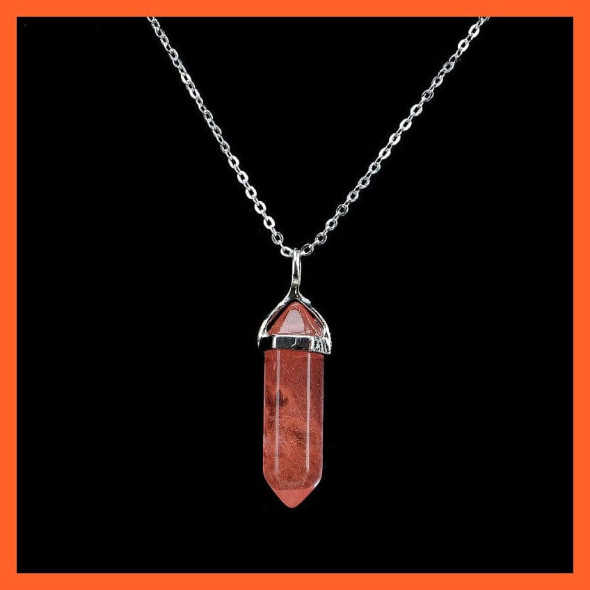 whatagift.com.au Necklaces Hexagonal Opal Tiger Eye Rose Crystal Pendant Necklace