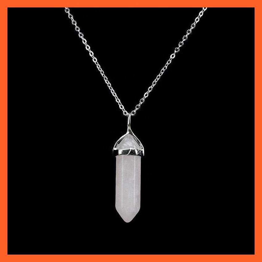 whatagift.com.au Necklaces Hexagonal Opal Tiger Eye Rose Crystal Pendant Necklace