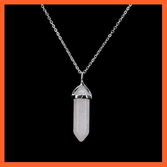 whatagift.com.au Necklaces Hexagonal Opal Tiger Eye Rose Crystal Pendant Necklace