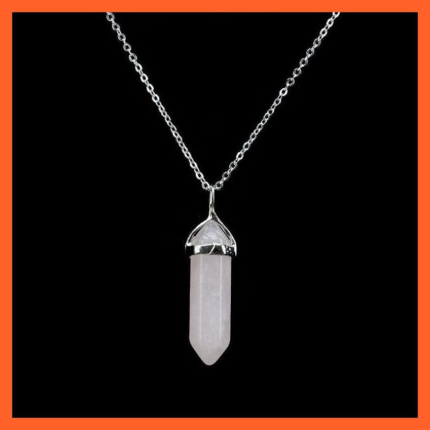 whatagift.com.au Necklaces Hexagonal Opal Tiger Eye Rose Crystal Pendant Necklace