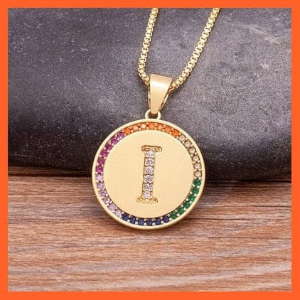 whatagift.com.au Necklaces I Copy of Gold Plated Luxury A-Z Initial Letters Pendant Chain Necklaces