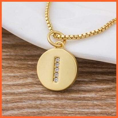 Gold Plated Initial 26 Letters Pendent Necklace | Best Gift For Women | whatagift.com.au.