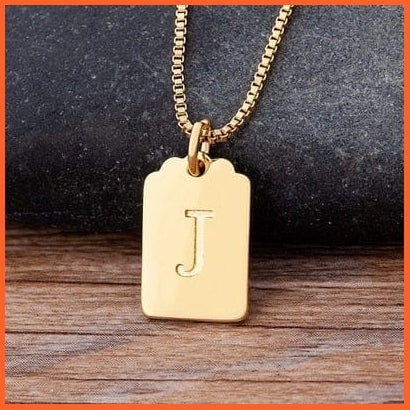 Gold Pendant Initial 26 Letters Pendent Necklace | Best Gift For Women | whatagift.com.au.