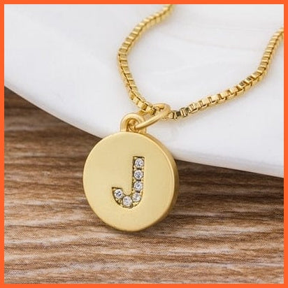 Gold Plated Initial 26 Letters Pendent Necklace | Best Gift For Women | whatagift.com.au.