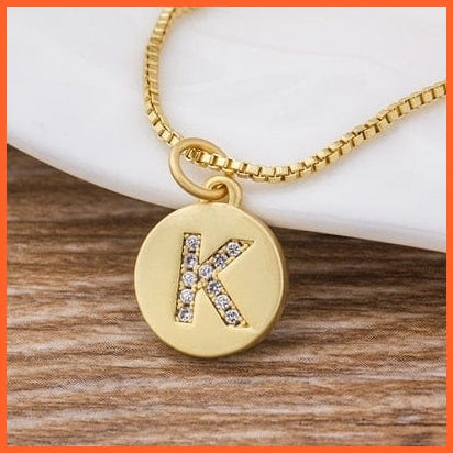 Gold Plated Initial 26 Letters Pendent Necklace | Best Gift For Women | whatagift.com.au.