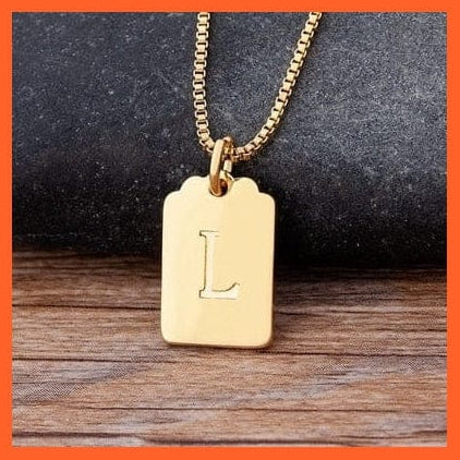 whatagift.com.au Necklaces L Copy of Gold Pendant Initial 26 Letters Pendent Necklace | Best Gift For Women
