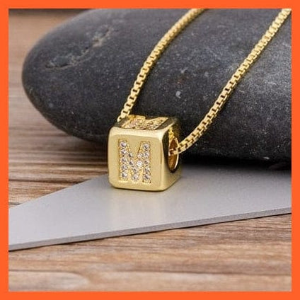 whatagift.com.au Necklaces M Copy of Gold Plated Luxury Initial A-Z Letters Necklace | Best Gift For Anyone