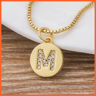 Gold Plated Initial 26 Letters Pendent Necklace | Best Gift For Women | whatagift.com.au.