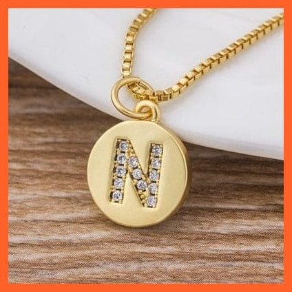 whatagift.com.au Necklaces N Copy of Gold Plated Initial 26 Letters Pendent Necklace | Best Gift For Women