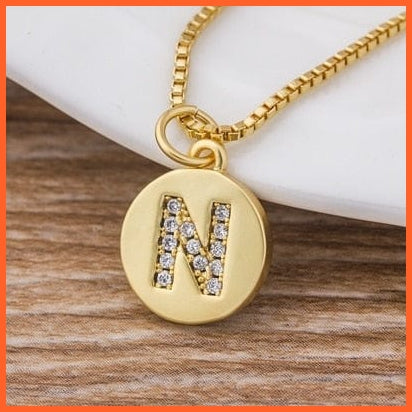 Gold Plated Initial 26 Letters Pendent Necklace | Best Gift For Women | whatagift.com.au.